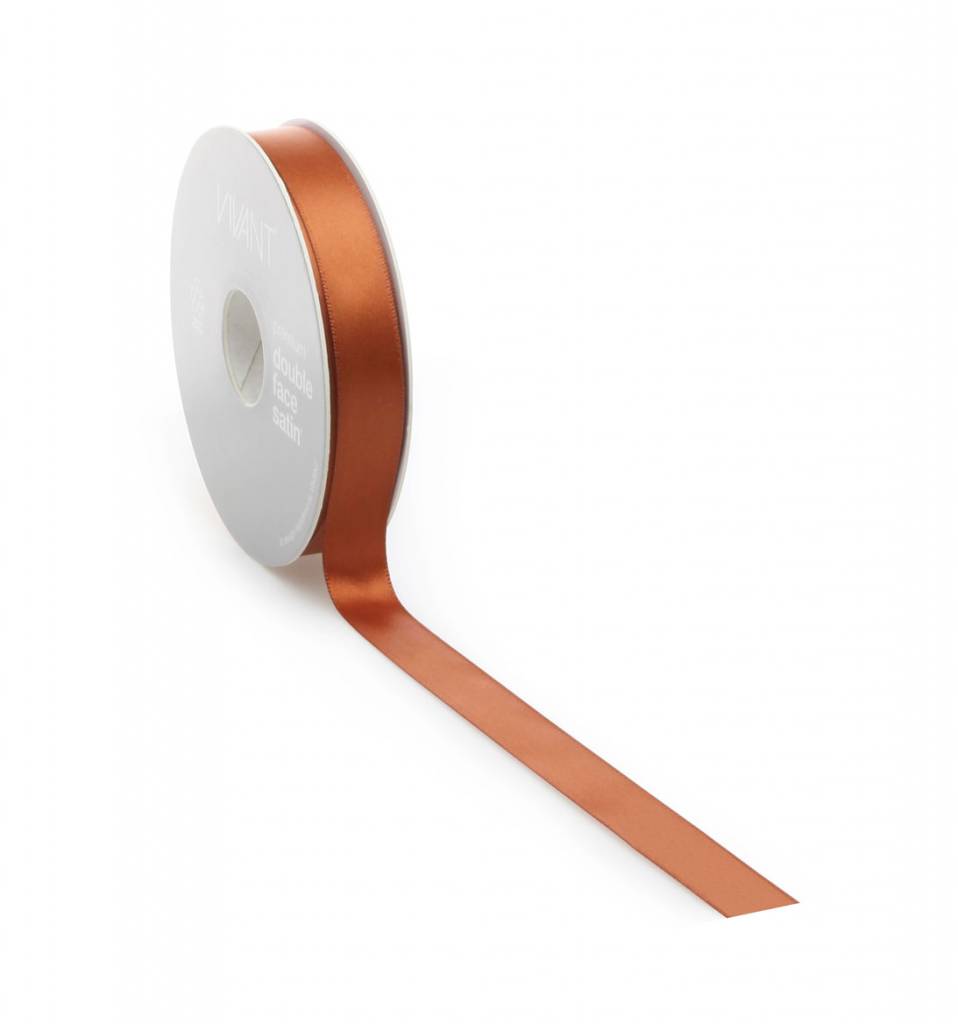 Double Face Satin ribbon - Brandy