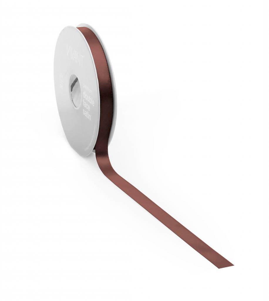 Double Face Satin Band - Dark Brown