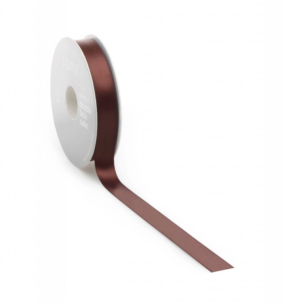 Double Face Satin ribbon - Dark Brown