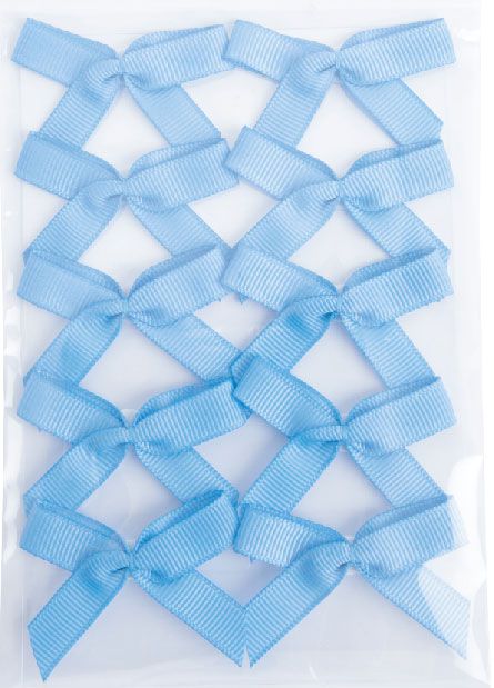 Single sticker bows grosgrain - 150 pieces
