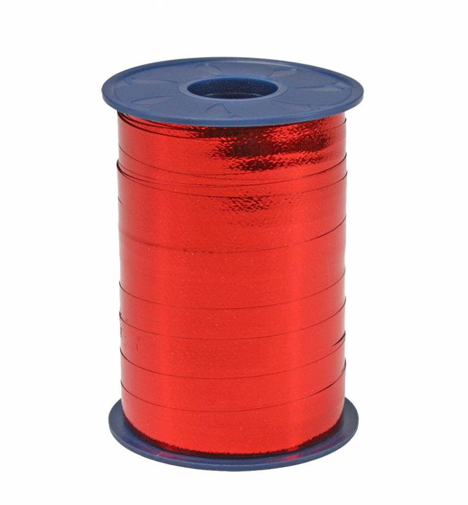 Ribbon curly - Red Metallic