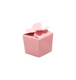 Mini ballotin for 1 chocolate - pink - 30*30*30 mm - 100 pieces