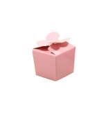Mini ballotin voor 1 bonbon - roze - 30*30*30 mm - 100 stuks