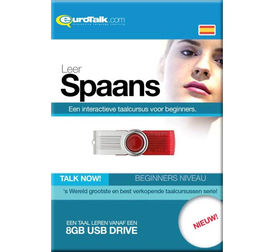 Basis cursus Spaans Beginners - Talk now Spaans Leren (USB)