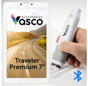 Vasco Traveler Premium Sprekende vertaalcomputer 7  inch (40 Talen)  + Vertaalpen