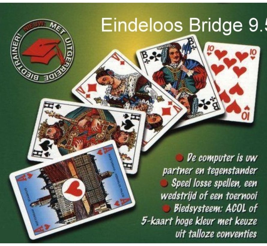 Eindeloos Bridge 9.5 - Bridgeprogramma (DVD-Rom) Nieuwe editie