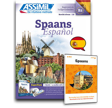Spaans leren Online + Boek + Audio CD's - Complete cursus Spaans - Niveau A1 tot B2 - Conversatie, Spaans leren spreken en Grammatica
