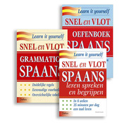 Deltas Snel en Vlot Spaans leren  - 3 Boeken + Grammatica + Oefenboek
