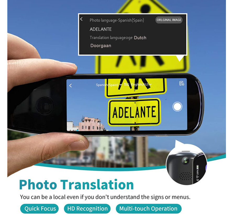 Vertaalpen - Scanning en Translation Pen - Portable Vertaler voor Tekst en Spraak