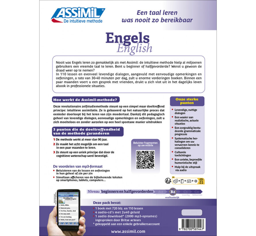 Engels leren zonder moeite - Beginners tot half gevorderden (Niveau B2)