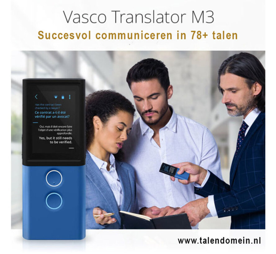 Vasco M3 Vertaalcomputer - Draagbare Vertaler + Gratis Internet