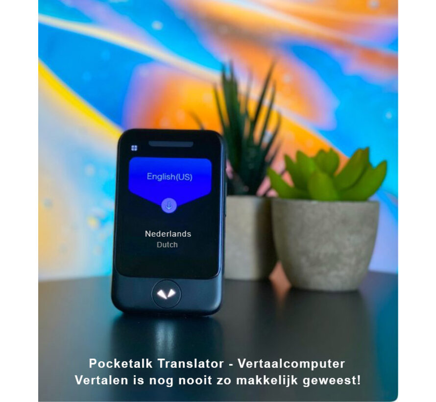 Pocketalk S2 Mini Vertaalcomputer + eSIM 5 Jaar - Realtime Vertaler 92+ Talen