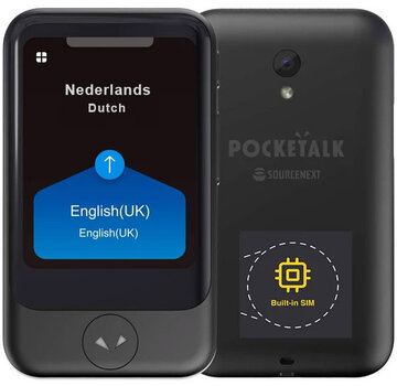 Pocketalk Translator - Vertaalcomputer Pocketalk Translator S - Pocket Vertaalcomputer - Zak Vertaler 82 talen -  Vertaal Apparaat + SimCard (Gratis Internet)