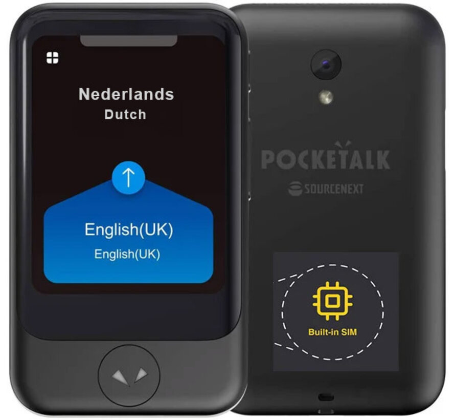 Pocketalk S2 Vertaalcomputer + eSIM 5 Jaar - Realtime Vertaler 92+ Talen