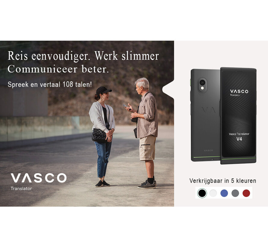 Vasco Translator V4 - Vertaalcomputer - Pocket Vertaler 112 talen