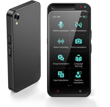ECVV - Translators en Vertaalcomputers ECV15 - Slimme Vertaalcomputer 137 talen - Stem, Foto en Gesprek Vertaler -Draagbaar Vertaal Apparaat +Camera