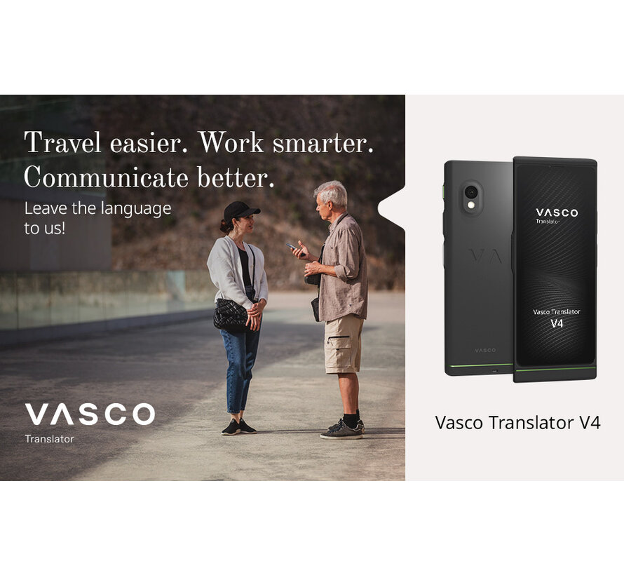 Vasco V4 Translator -  Draagbare Vertaler +Gratis Internet