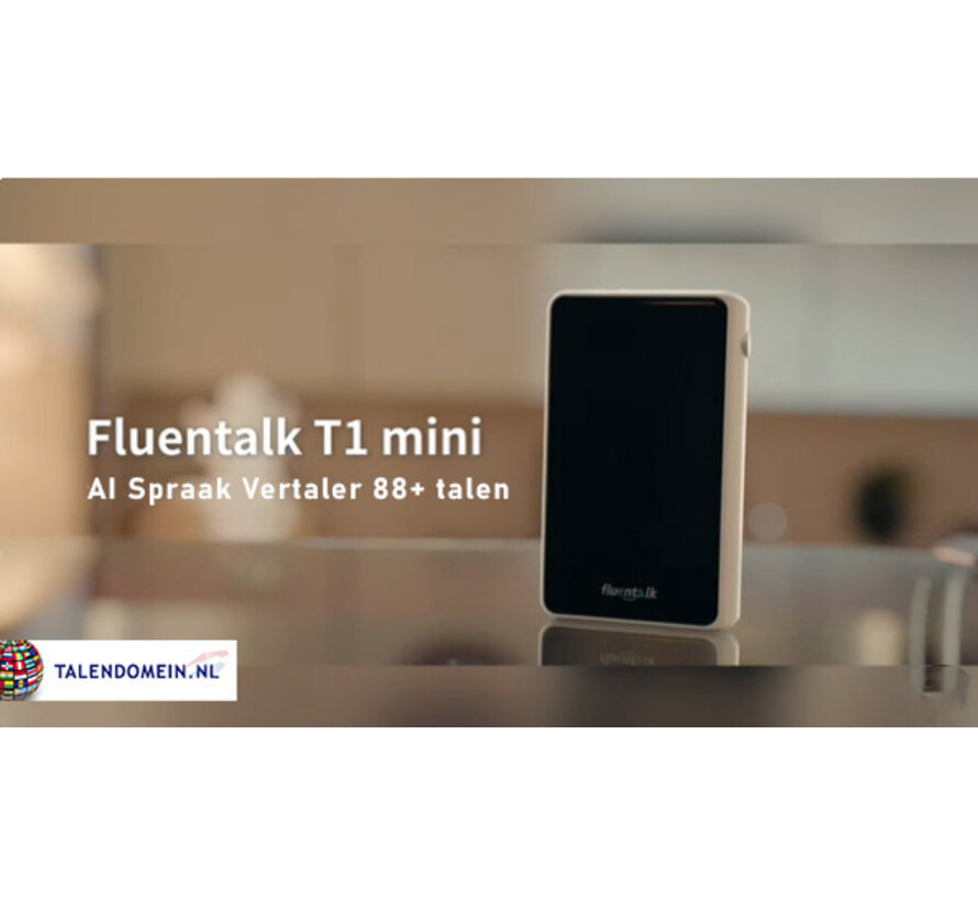 Timekettle Fluentalk T1 Mini Vertaalcomputer +Simkaart +Beschermhoes