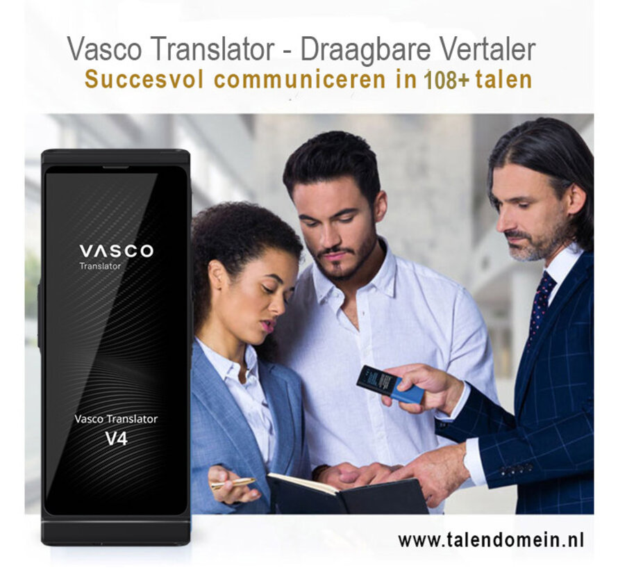 Vasco Translator V4 - Vertaalcomputer - Pocket Vertaler 112 talen