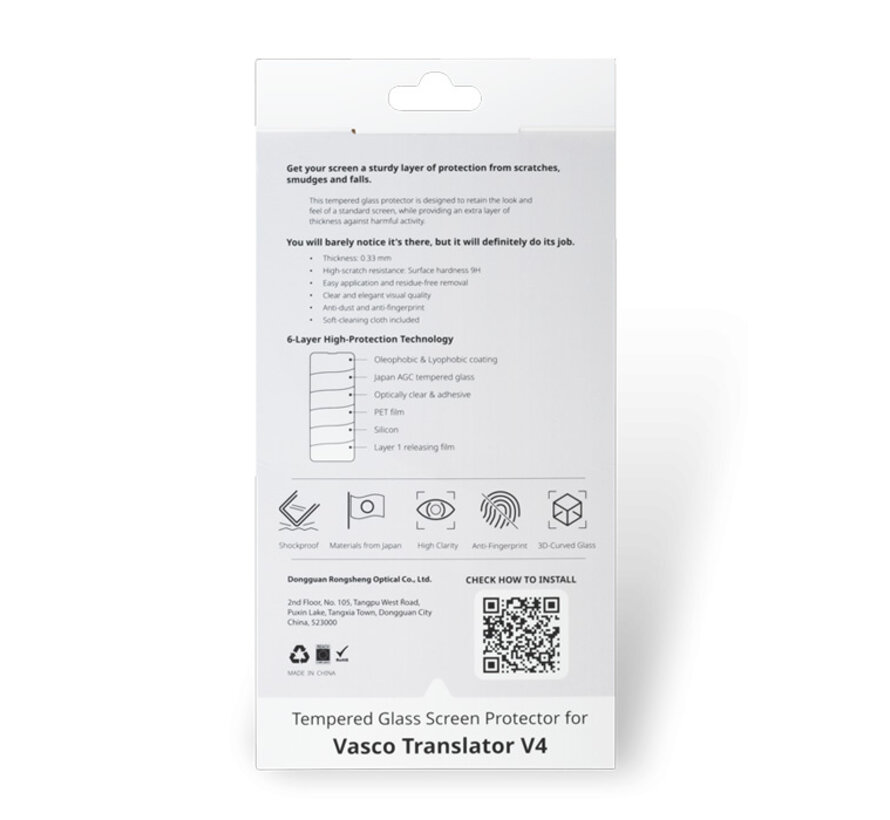 Vasco Screenprotector voor de Vasco Translator V4