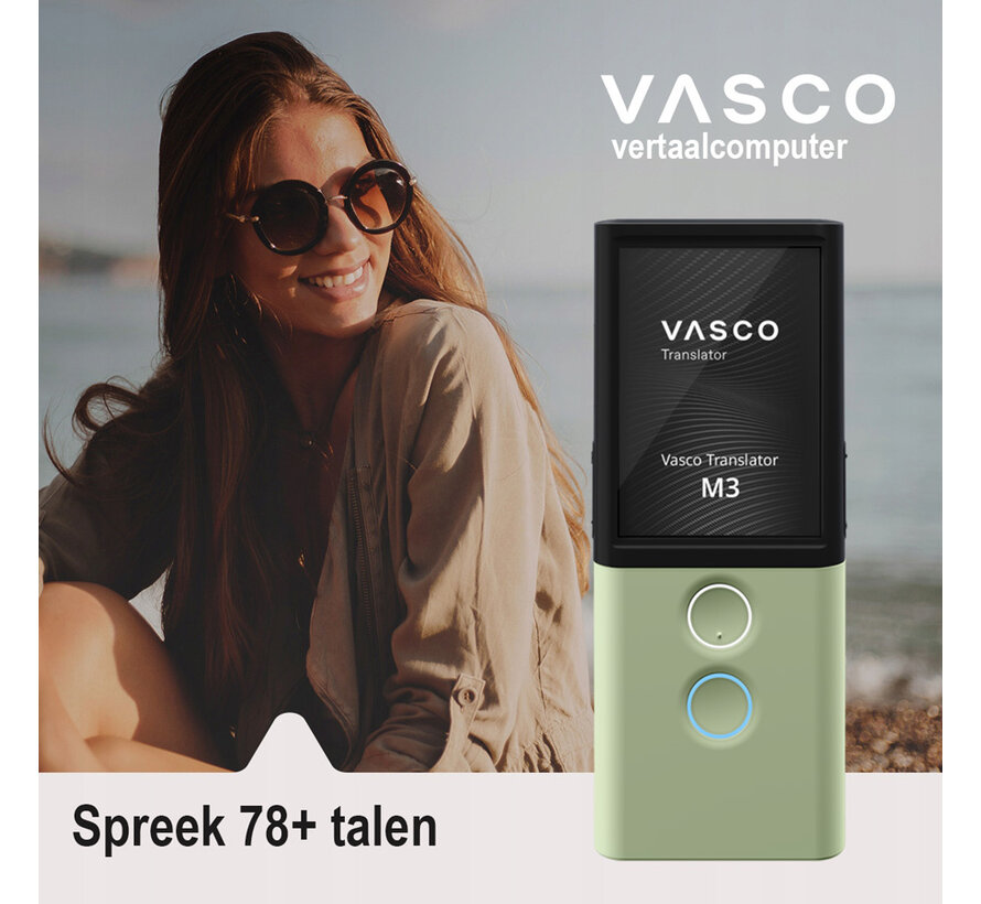 Vasco M3 Vertaalcomputer - Draagbare Vertaler + Gratis Internet
