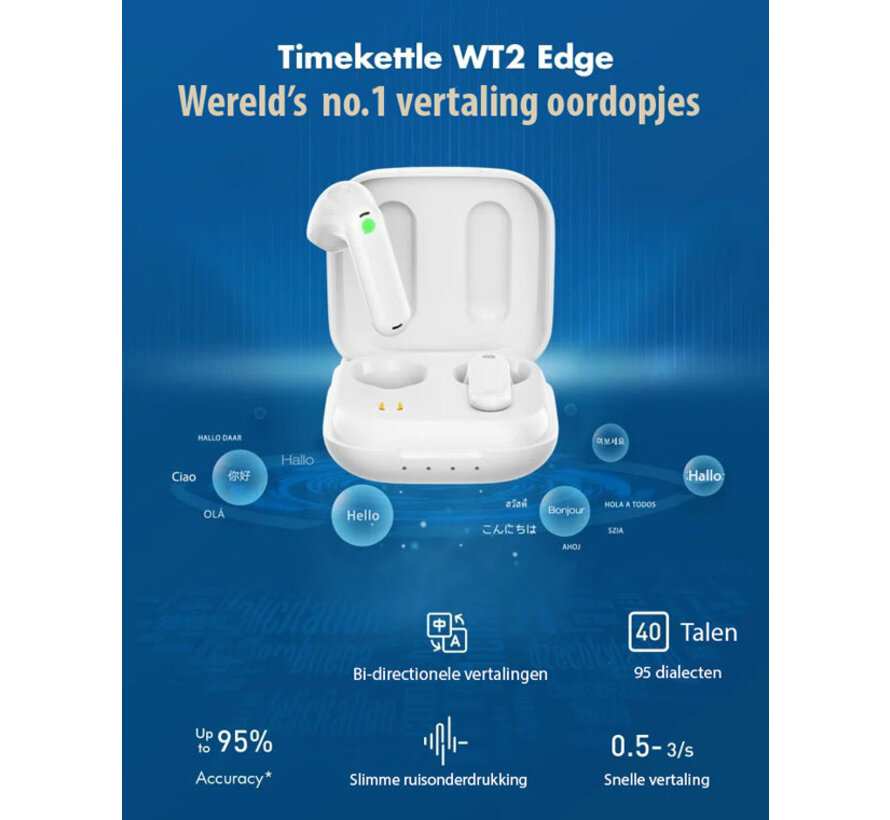 Timekettle WT2 Edge - Vertaal Oordopjes - Translation Earbuds