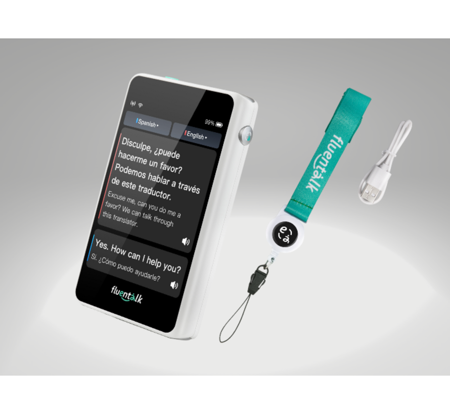 Timekettle Fluentalk T1 MINI Translator - Vertaalcomputer - Vertaalapparaat voor reizen + Simcard