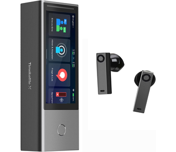 Timekettle X1 - AI Realtime Vertaalcomputer + Oordopjes - Spraak, Gesprek en Media Vertaler + Handsfree Vertaal Oordopjes
