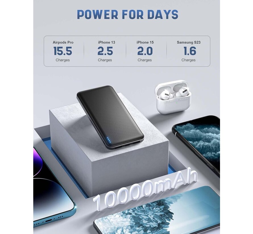 Powerbank 10.000mAh - Krachtige externe batterij