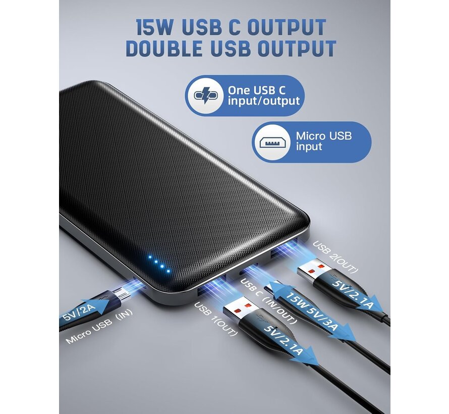 Powerbank 10.000mAh - Krachtige externe batterij