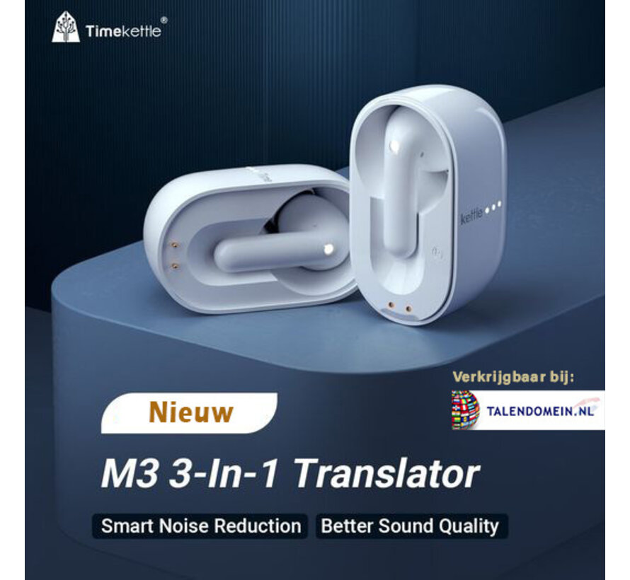 Timekettle M3 - In-Ear Vertaalapparaat -  Alles-in-één
