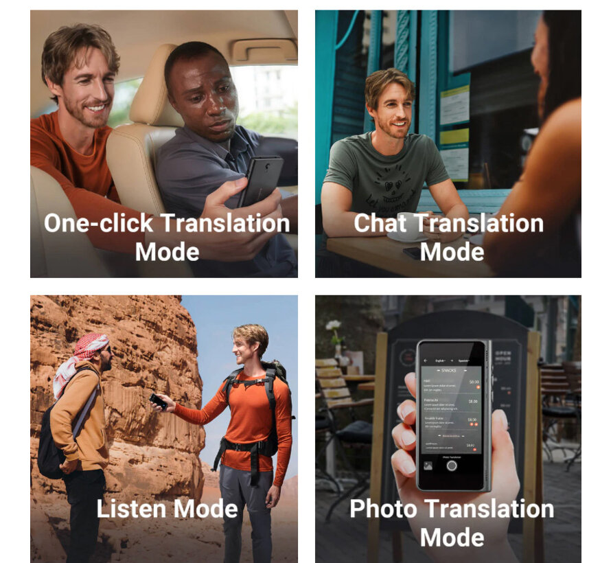 Timekettle Fluentalk T1 - Spraak, Foto en Gesprek Vertaler met Camera