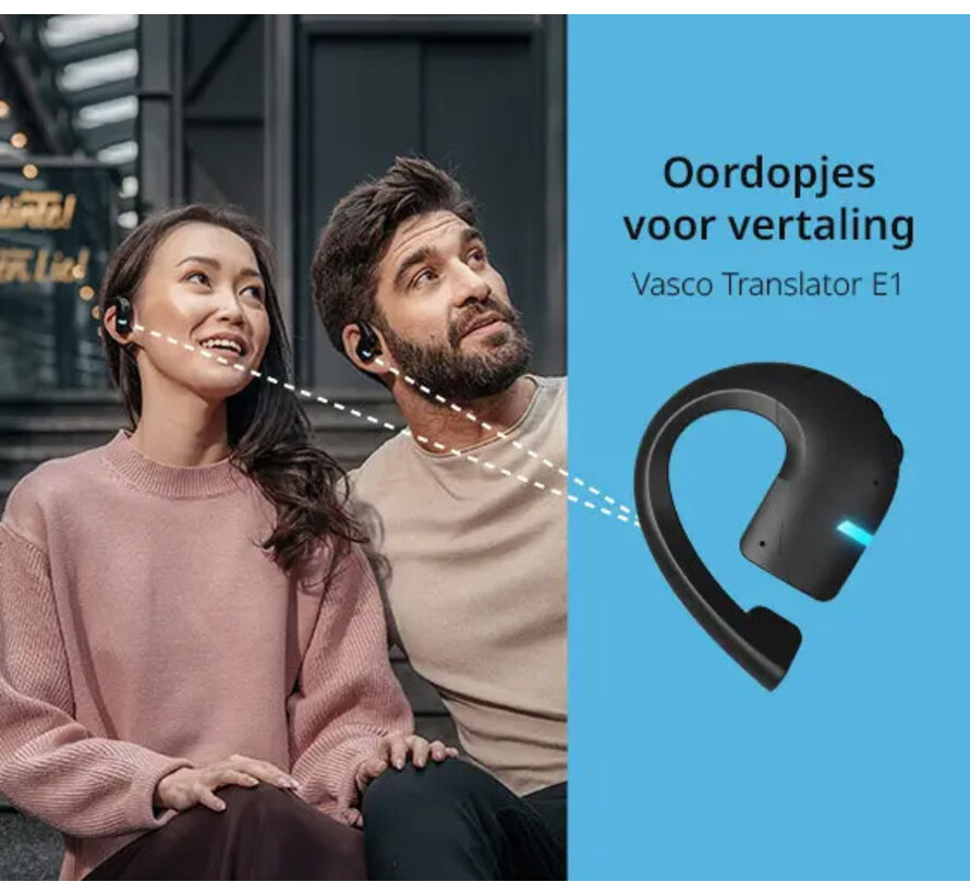 Vasco V4 Translator + Vasco E1 Vertaal Oortjes (Bundel)