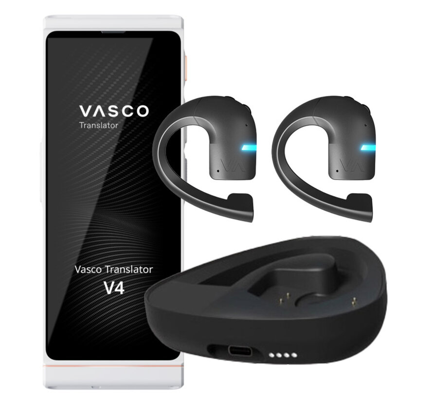 Vasco V4 Translator + Vasco E1 Vertaal Oortjes (Bundel)