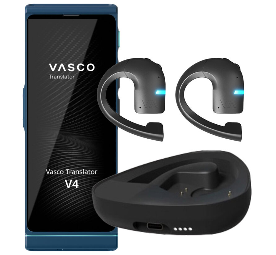 Vasco V4 Translator + Vasco E1 Vertaal Oortjes (Bundel)