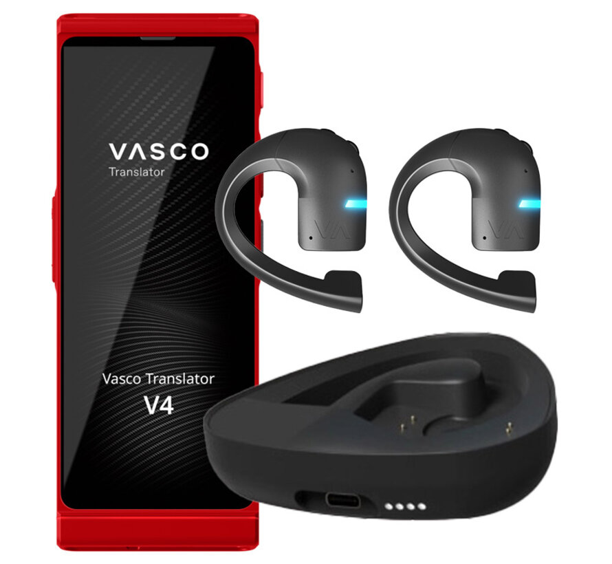 Vasco V4 Translator + Vasco E1 Vertaal Oortjes (Bundel)