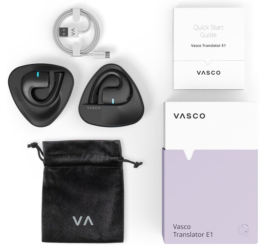 Vasco Translator E1 - Vertaal Oordopjes - Translation Earbuds