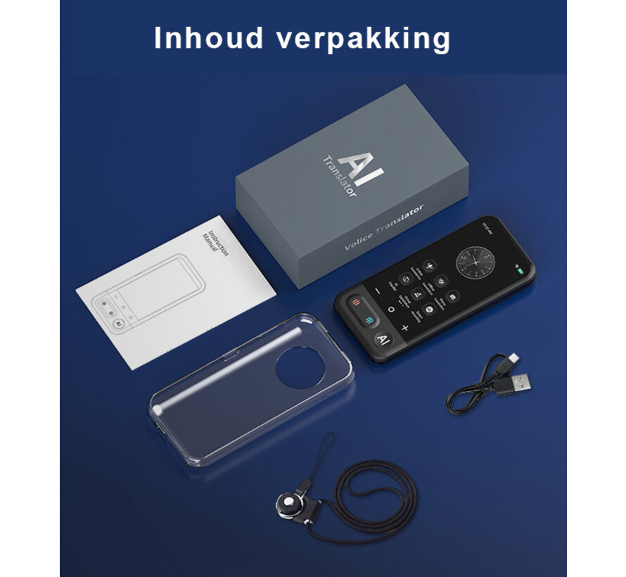 AI Slimme Intelligente Vertaalcomputer 138 talen