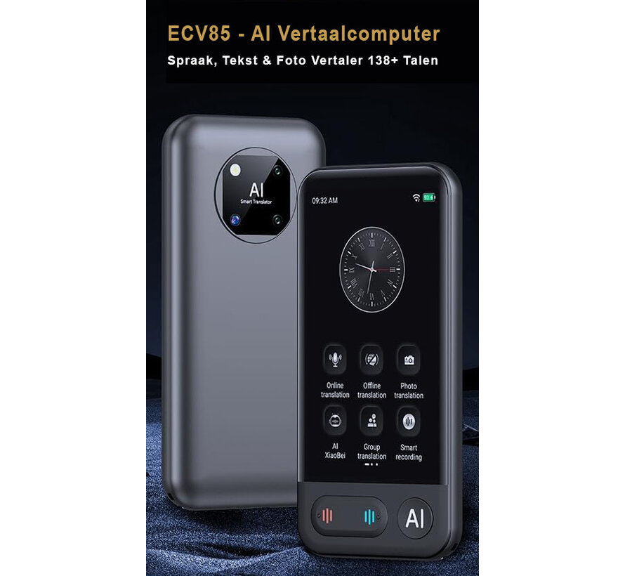 AI Slimme Intelligente Vertaalcomputer 138 talen
