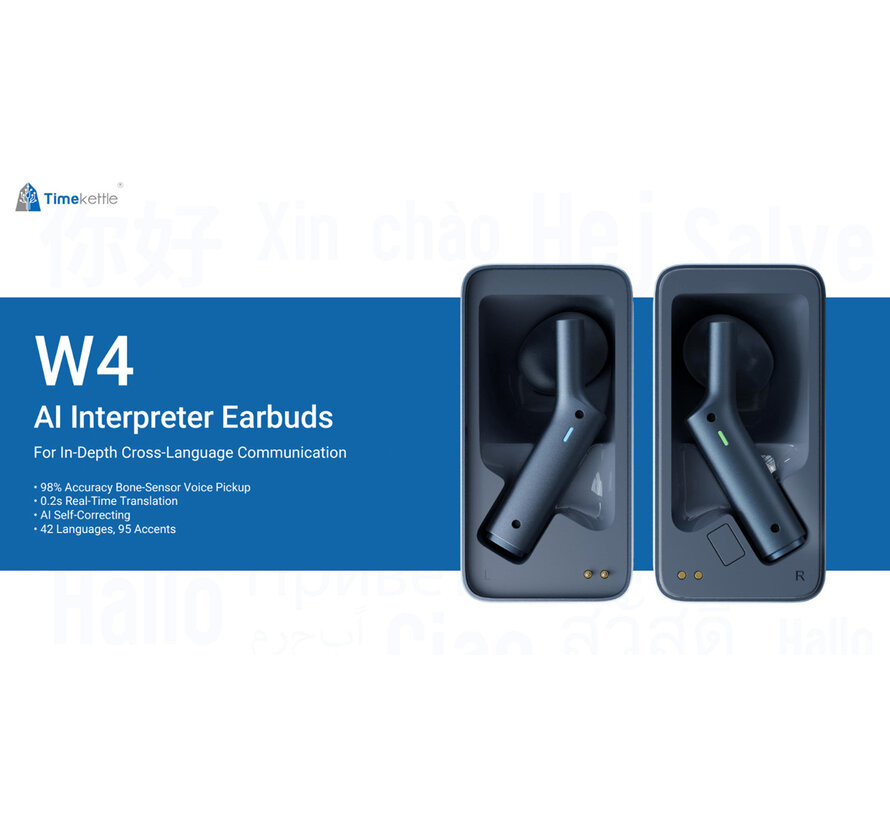 Timekettle W4 - Vertaal Oordopjes - AI Translation Earbuds