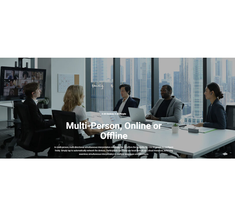 Timekettle X1 - AI Simultaan Vertaler - Spraak, Gesprek en Media Vertaler + Handsfree Vertaal Oortjes