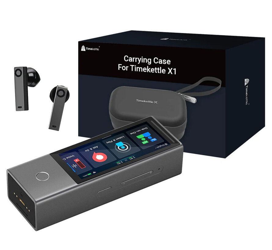 Timekettle X1 - AI Simultaan Vertaler - Spraak, Gesprek en Media Vertaler + Handsfree Vertaal Oortjes
