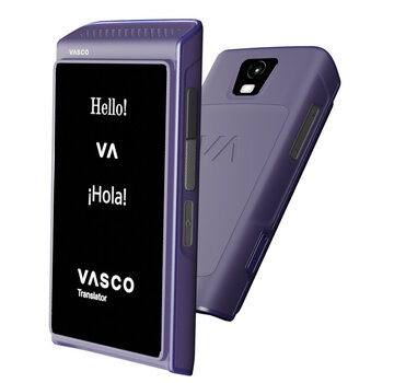 Vasco Translators Vasco Q1 Translator - Draagbare AI Stem Vertaler + Voice Cloning + Call Translator + Simkaart (Gratis Internet)