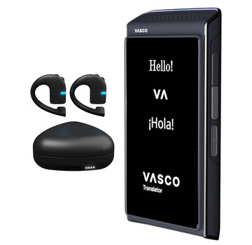 Vasco Q1 Vertaalcomputer + E1 Vertaal Oortjes (BUNDEL) - Vasco Translator Q1 + E1 Vertaal Oordopjes