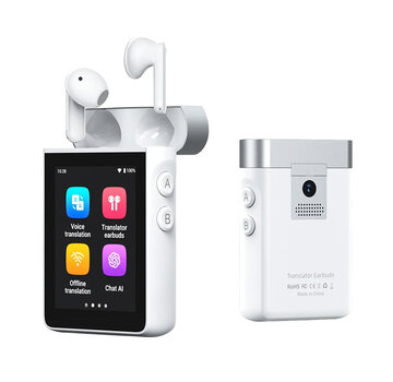 Wooask Wooask A9 Translator -  Vertaalcomputer 147 talen - Spraak Vertaler + AI Vertaal Oordopjes + Chat GPT (4G/Wifi)