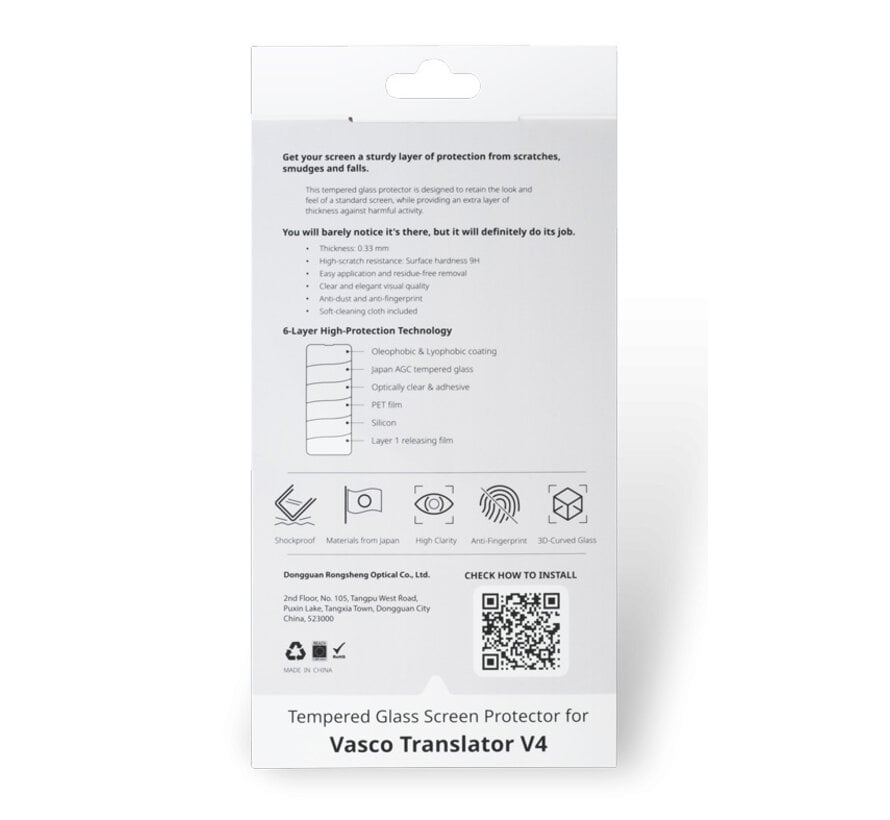 Vasco Screenprotector voor de Vasco Translator V4