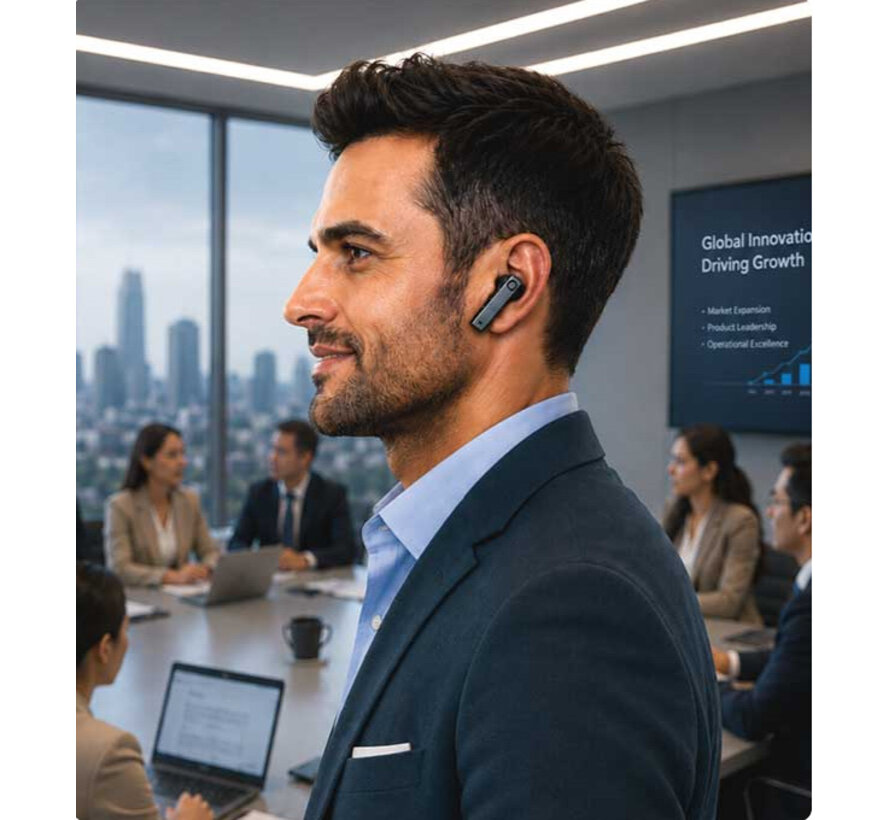Timekettle X1 Meeting - AI Simultaan Vertaler - Spraak, Gesprek en Media Vertaler + Handsfree Vertaal Oortjes