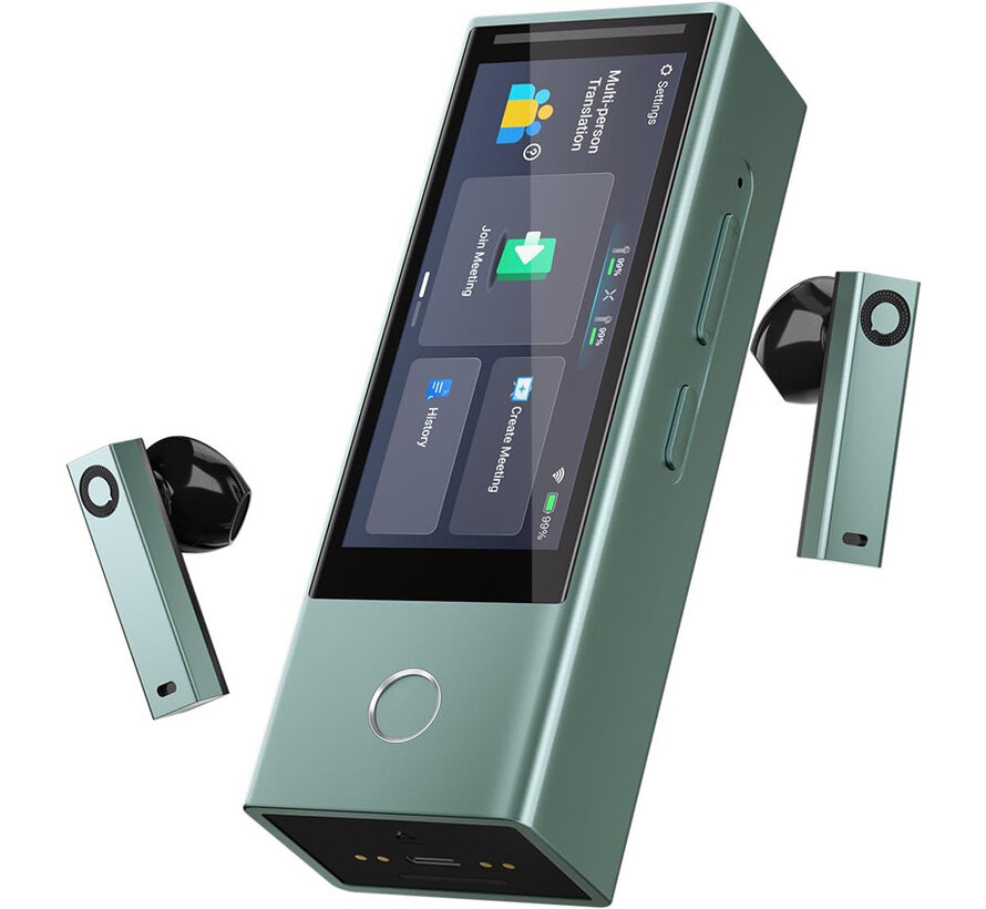 Timekettle X1 Meeting - AI Simultaan Vertaler - Spraak, Gesprek en Media Vertaler + Handsfree Vertaal Oortjes