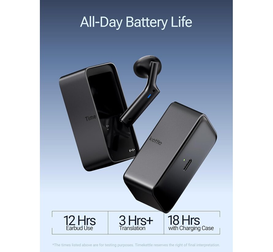 Timekettle W4 PLUS Translation Earbuds – Spraak, Media, Telefoon en Gesprek Vertaal Oortjes