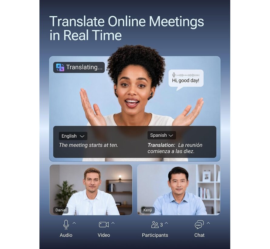 Timekettle W4 PLUS Translation Earbuds – Spraak, Media, Telefoon en Gesprek Vertaal Oortjes
